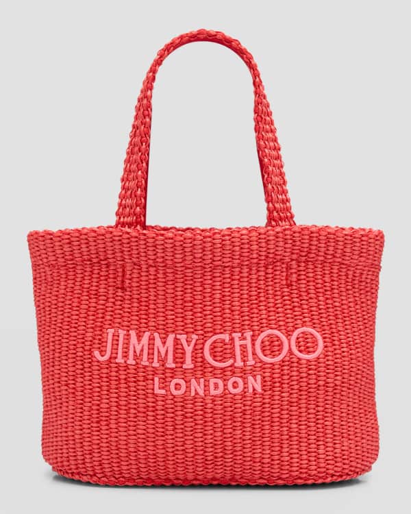 Callie logo raffia shoulder bag