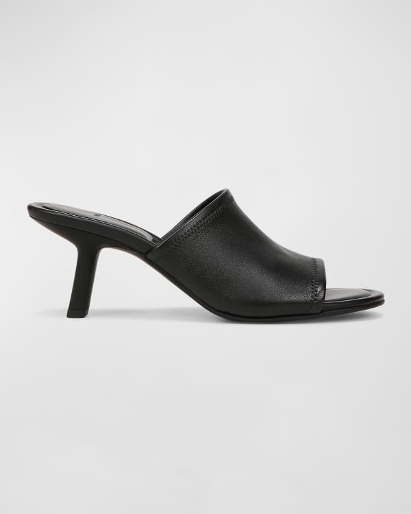 Vince Petra Suede Block Heel Mule Sandal Neiman Marcus