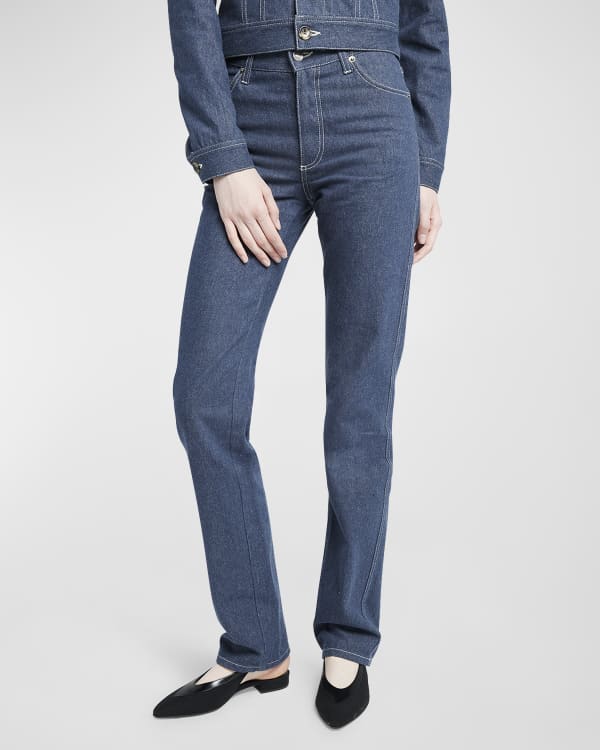 Khaite Danielle Straight-Leg Denim Jeans | Neiman Marcus