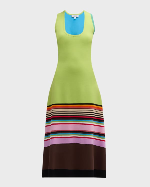 Marni Check Jacquard Knit Mini Dress | Neiman Marcus