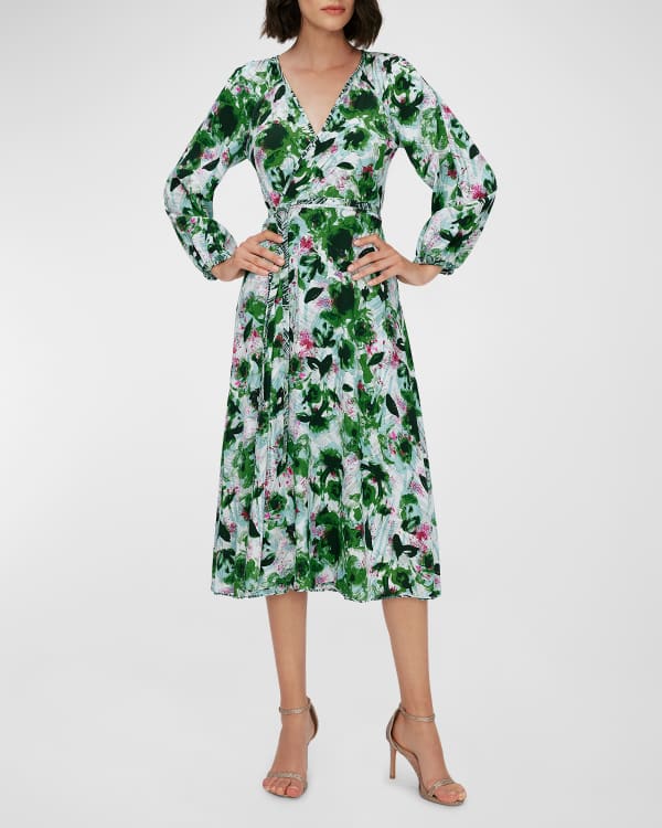 Carmen – Bishop Sleeve Linen Midi Dress