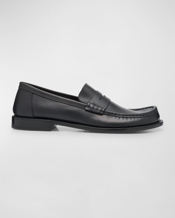Loewe Men s Croc Embossed Fold Down Penny Loafers Neiman Marcus