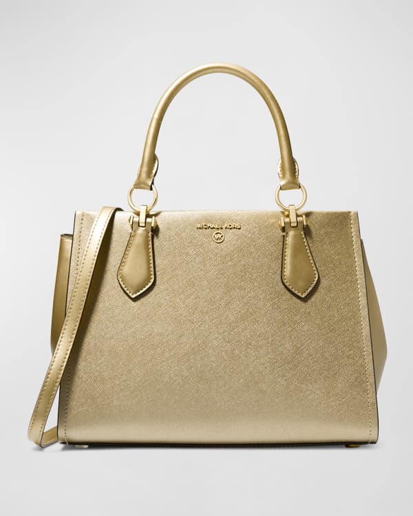 Marilyn Medium Metallic Leather Satchel Bag