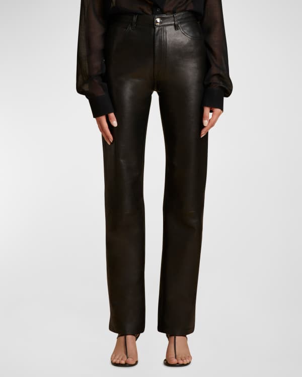 ALINE LEATHER PANTS | IVORY