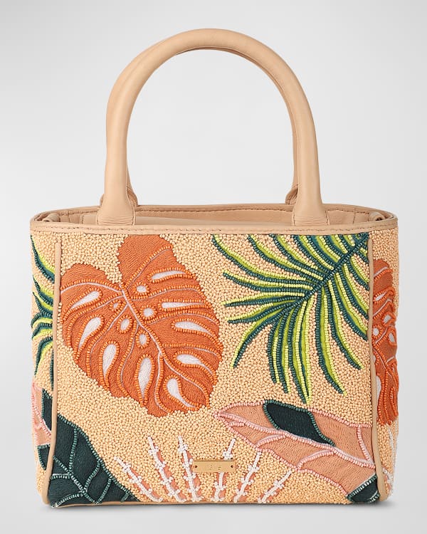 Coach Tabby Colorblock Flap Straw Shoulder Bag Neiman Marcus
