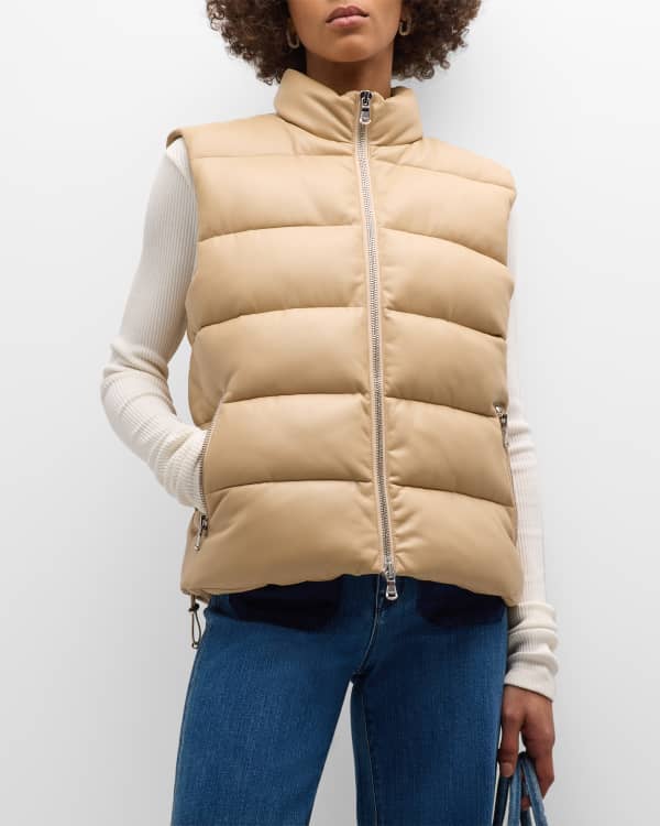 Eileen Fisher Nylon Funnel Neck Puffer Vest Neiman Marcus
