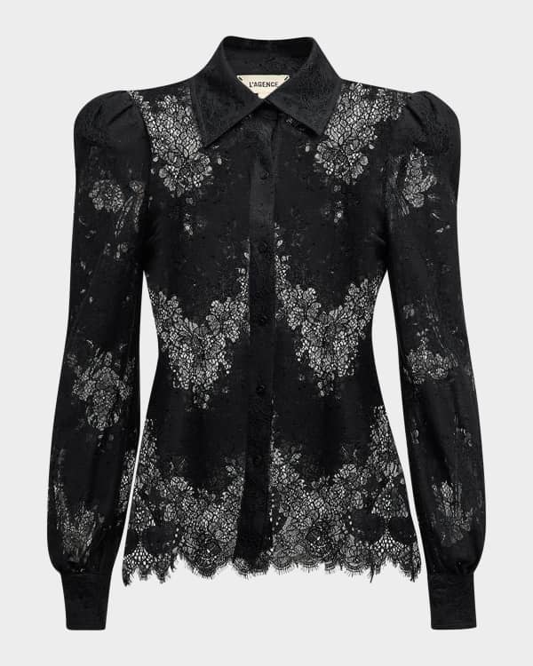 L'Agence Reims Floral Lace Blouse | Neiman Marcus