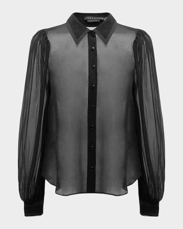 Philosophy di Lorenzo Serafini Sheer Ruffled Turtleneck
