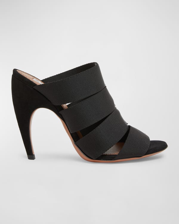 Alaïa Alaia Crisscross Mesh High Heel Sandals in Black Suede ref.609958 -  Joli Closet