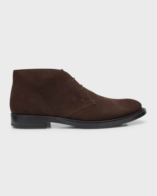 Loro Piana Men's Open Walk Suede Chukka Boots | Neiman Marcus