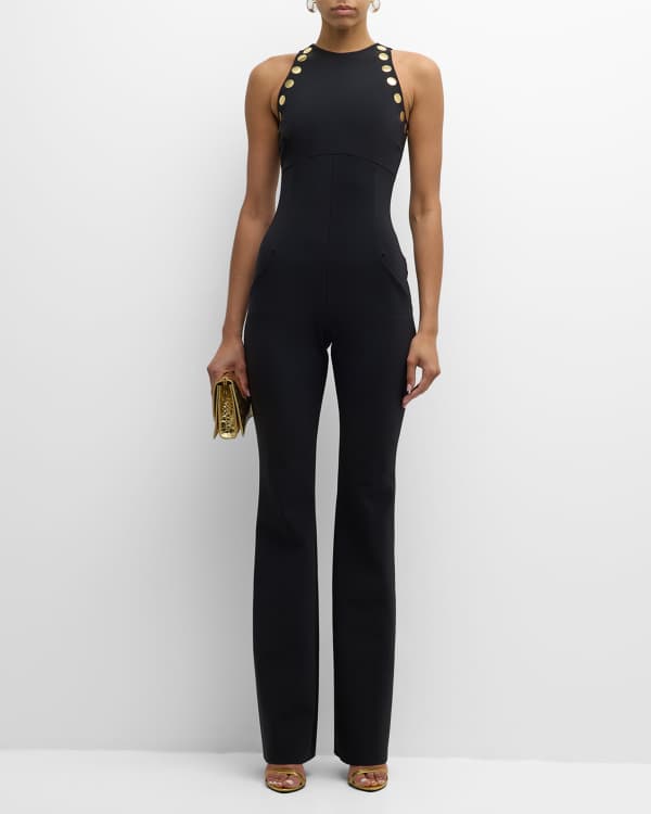 Freemans Black Jersey Halter Neck Jumpsuit