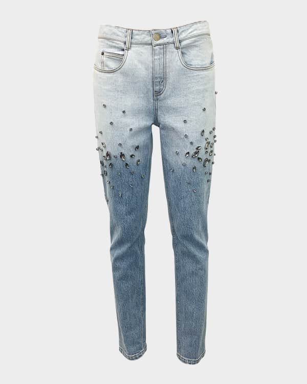 Creed Crystal-Embellished Stretch-Denim Jeans