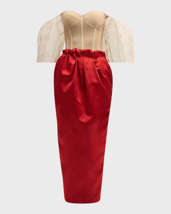 Judith - Trendy One Shoulder Mesh Print Maxi Dress