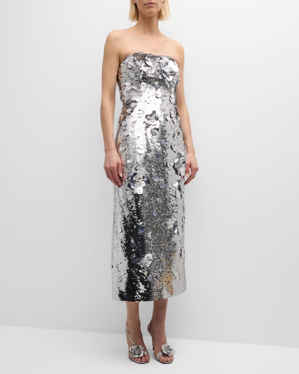 Dolce&Gabbana Sequin Embellished Midi Dress | Neiman Marcus