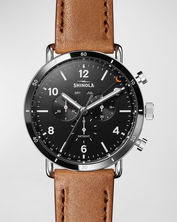 Shinola Men s 45mm Canfield Sport Chrono Bracelet Watch Neiman Marcus