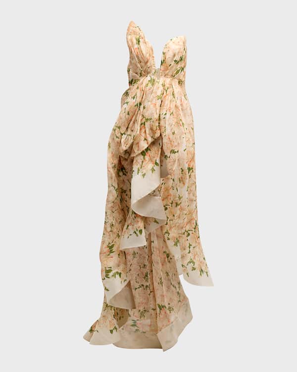 Zimmermann Prima Floating Floral Print Cutout Dress Neiman Marcus