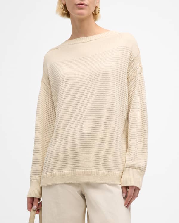 Fine Gauge Wool Knit Crewneck Sweater