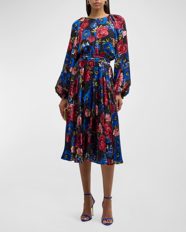 Zameeka silk floral dress outlet