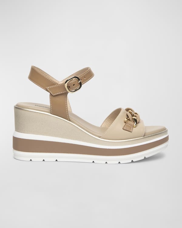 Bill blass perdi cork wedge heels online