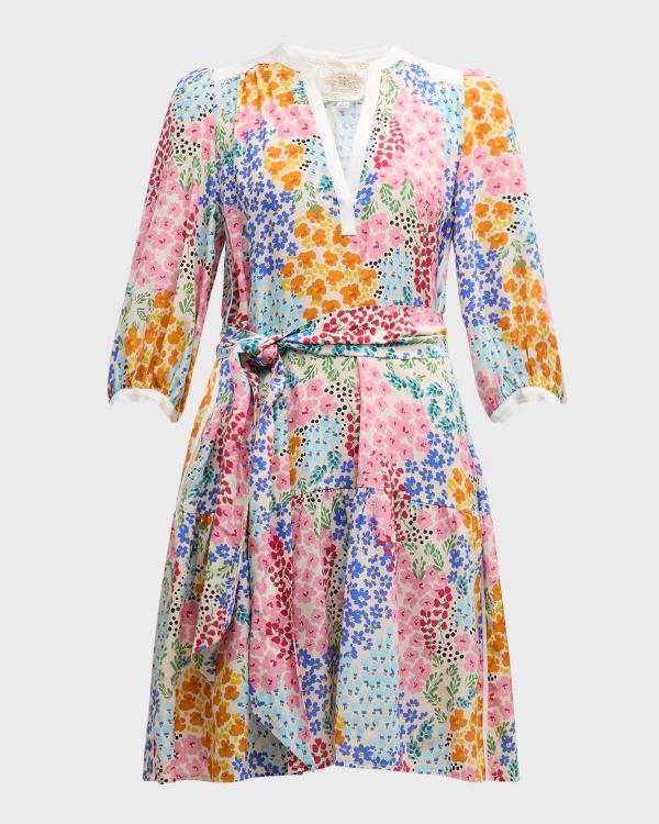 johnny was evelina metallic maxi dress Johnny Was Evelina Metallic Floral-Print Maxi Dress