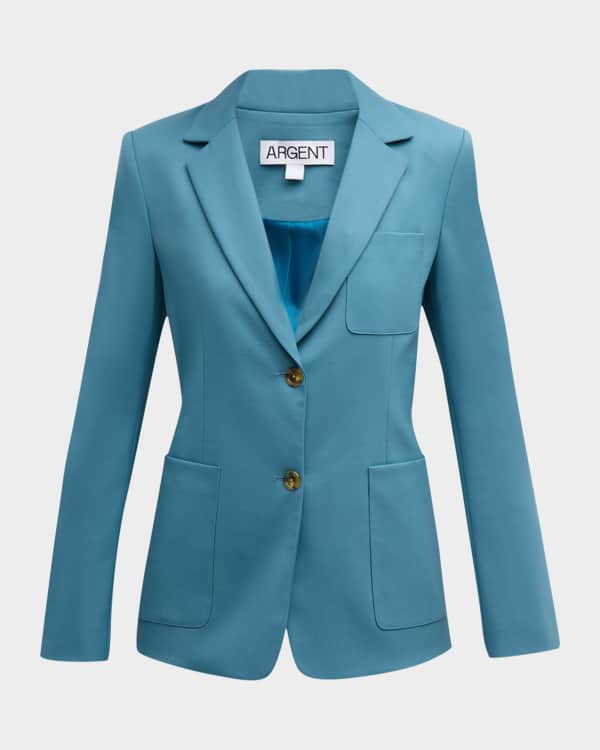 Albert Nipon Faux Silk Two Piece Jacket Skirt Suit Set Neiman