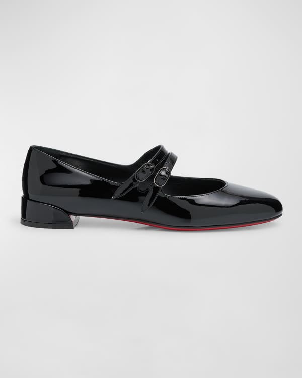 Valentino Garavani Satin Bow Mary Jane Ballerina Flats