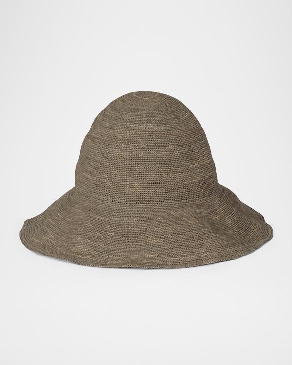 Janessa Leone Lynda Woven Straw Bucket Hat | Neiman Marcus