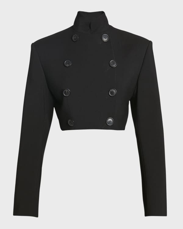Carolina herrera wool funnel online neck coat