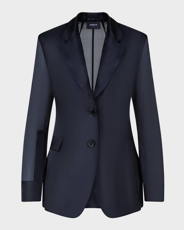 Balmain Two-Button Fitted Blazer Jacket | Neiman Marcus
