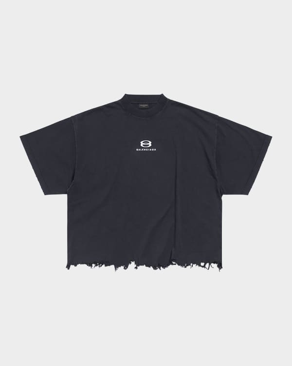 Balenciaga ロゴ Tシャツ BACK CROPPED プリント 関税込 ホワイト の ウィメンズ Balenciaga Back Strass Cropped T