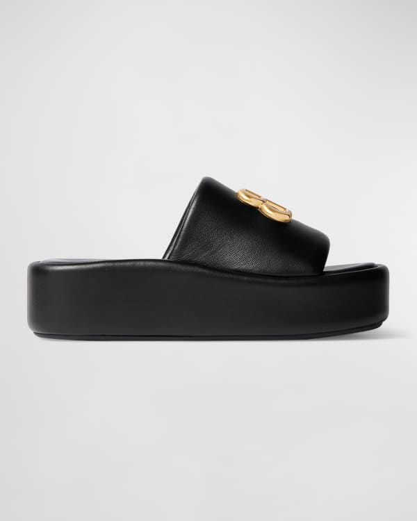 Oli leather platform mules