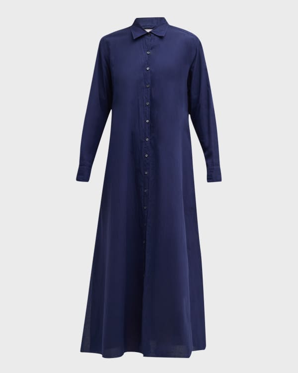 ALEMAIS Octavia V Neck Belted Paisley Midi Shirtdress Neiman Marcus