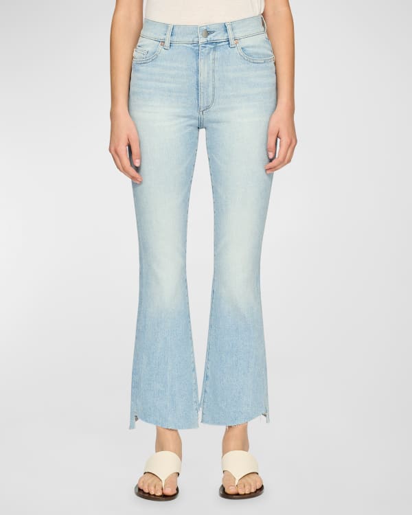 Emporio Armani High-Rise Cropped Flare Jeans | Neiman Marcus