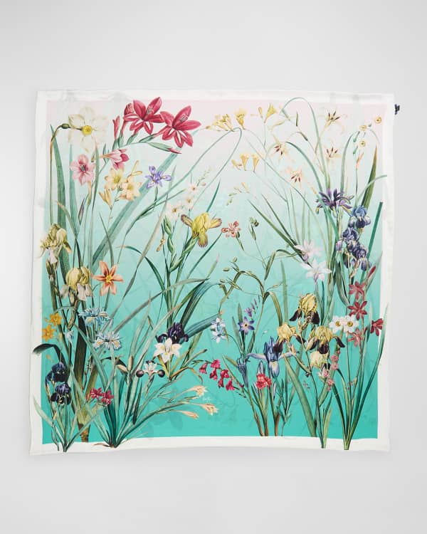 Johnny Was Babushka Tasseled Silk Scarf Neiman Marcus
