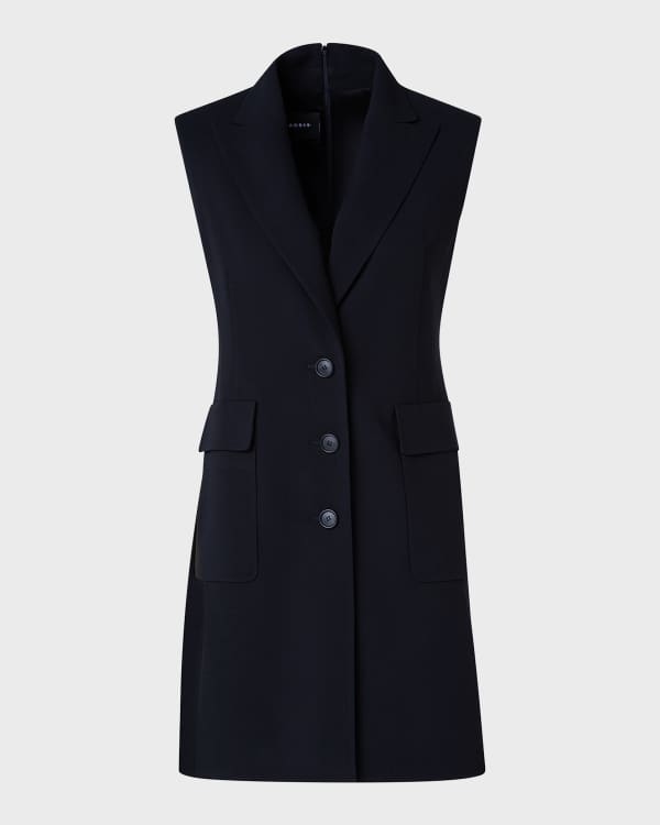 スカート Max Mara 'Eiffel' dress Max Mara Eiffel Paillette Sleeveless Mini Tuxedo Dress