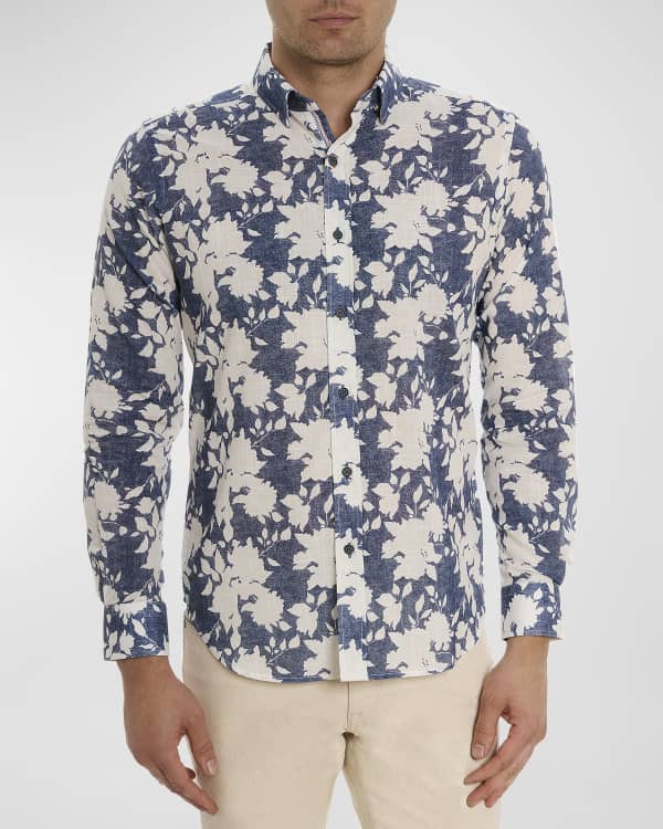Robert Graham Men's Aguilar Floral-Print Sport Shirt | Neiman Marcus