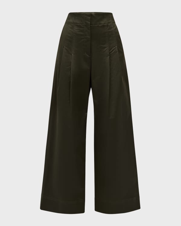 Elegant Wide Leg Pants, High Waisted Paper Bag Pants, Quiet Luxury