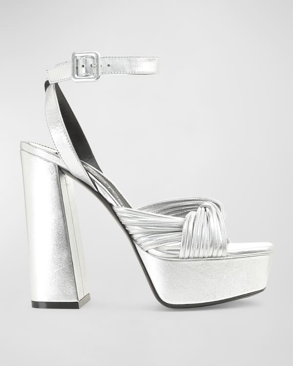 Sergio rossi 2025 silver sandals