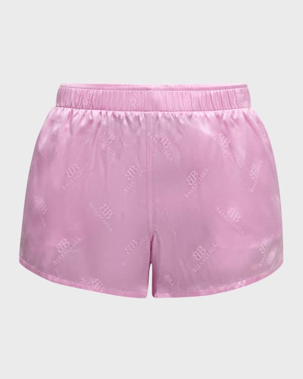【関税＆送料込み】Versace 'Strawberry Garden' Shorts Versace Strawberry Garden Silk Twill Shorts | Neiman Marcus