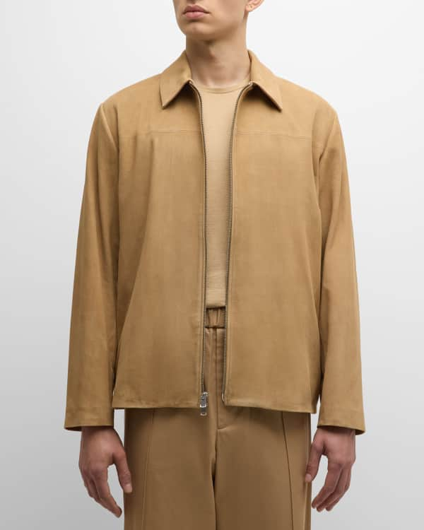 Theory Men's Closson Jacket in Reece Suede | Neiman Marcus