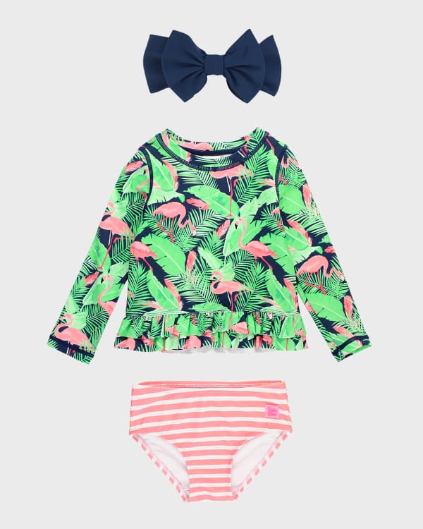 2 Piece Girls Popsicle Rashguard Swimsuit