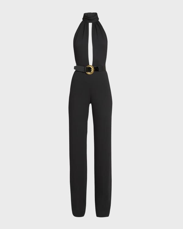 Galvan Atalanta Velvet Jumpsuit Neiman Marcus