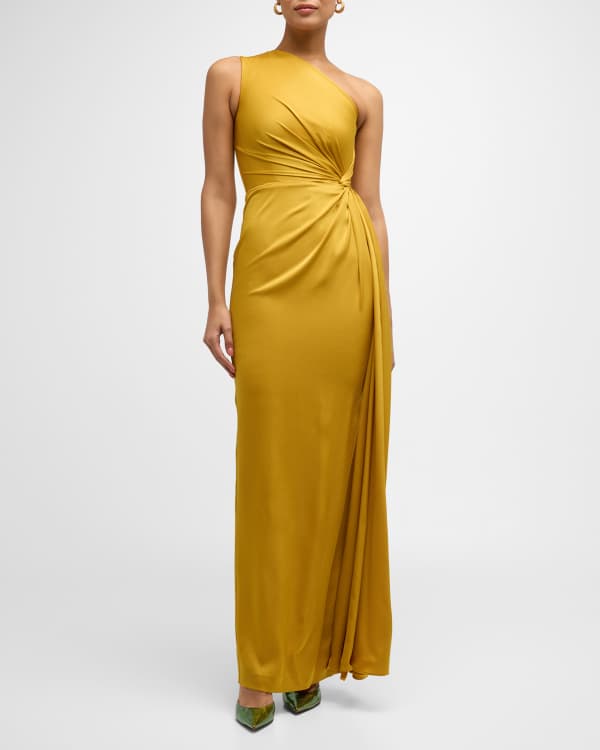 Alex Perry Vale Strong-Shoulder Bustier Gown | Neiman Marcus