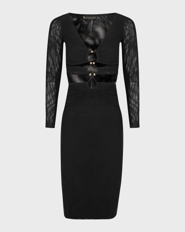 Cinq a sept black luna dress online