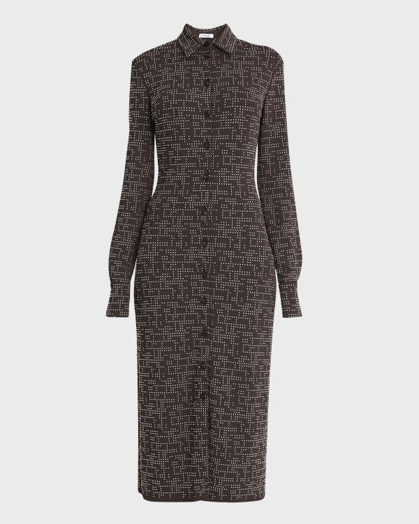 Galvan Rhea Metallic Rib Knit Cardigan Dress Neiman Marcus
