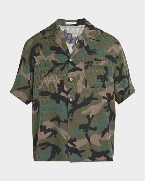 MサイズAMIRI ALL OVER CAMO CAMP SHIRT グリーン