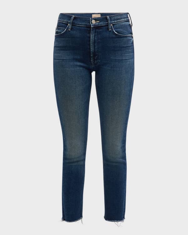 MOTHER The Stunner Zip Ankle Step Fray Jeans | Neiman Marcus