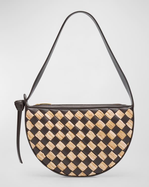 Bottega Veneta Half-Moon Intrecciato Leather Shoulder Bag Bottega Veneta Half-Moon Intrecciato Leather Shoulder Bag