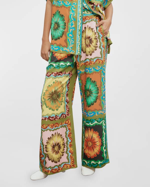 Alemais Multicolor Silk Casual Pants main image 1