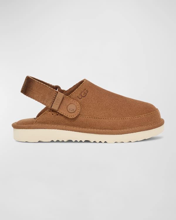 UGG Girl's Goldenstar Strap Suede Sandals, Kids Neiman Marcus